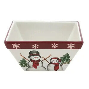 St. Nicholas Square Yuletide Square Ceramic Bowl